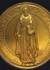 Image showing the BAUS St Peter’s Medal. You can just see the crossed keys of Heaven in his left hand.