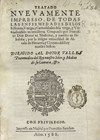 Image showing first page of Tratado nuevamente impresso de todas las enfermedades de los riñones, vexiga y las carnosidades de la verga y urina, printed in Madrid in 1588.