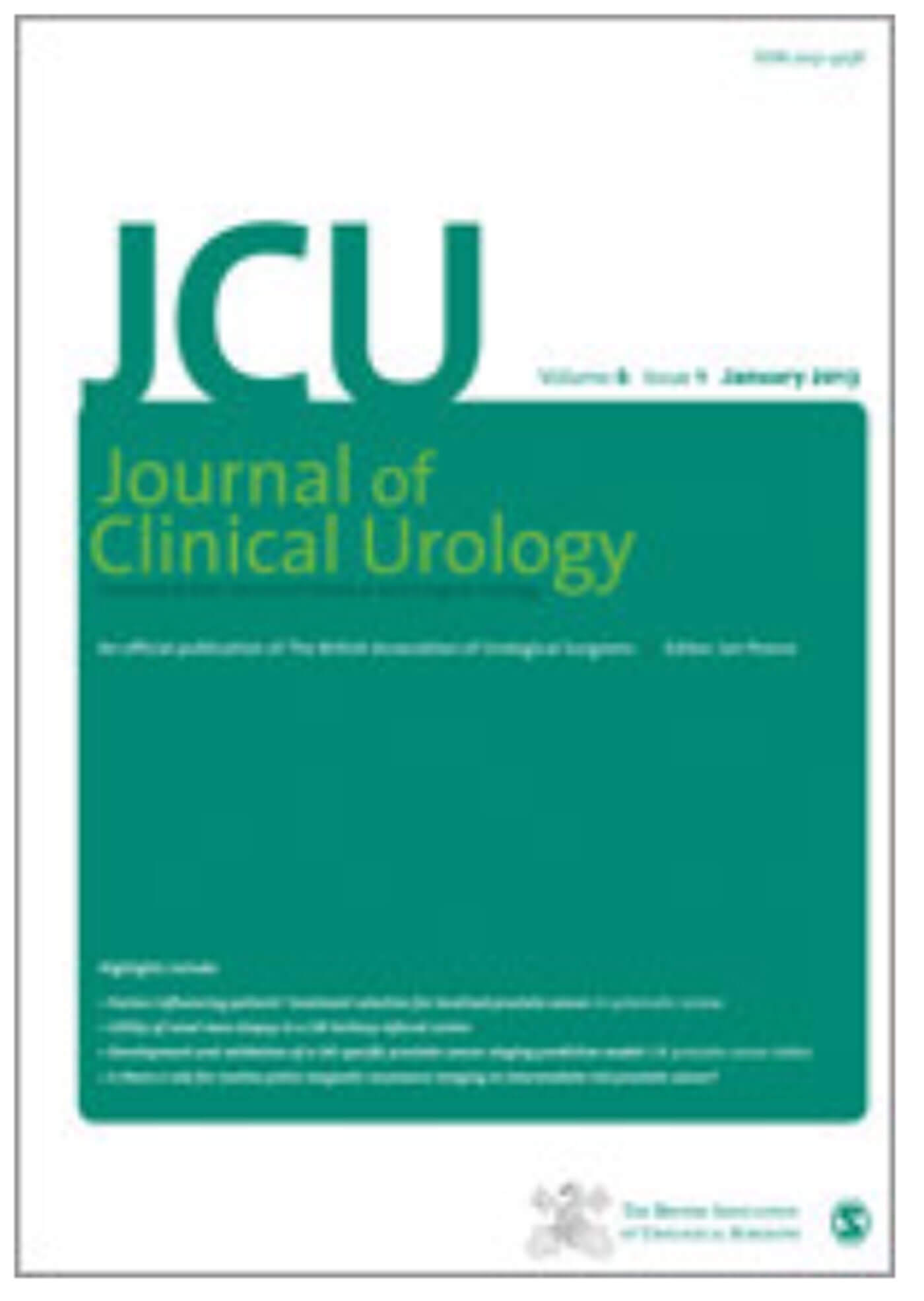 Journal of Clinical Urology cover image.